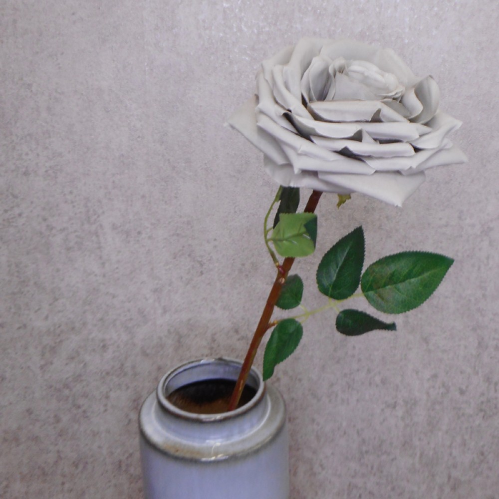 Artificial Roses Large Grey 76cm Artificial Flowers